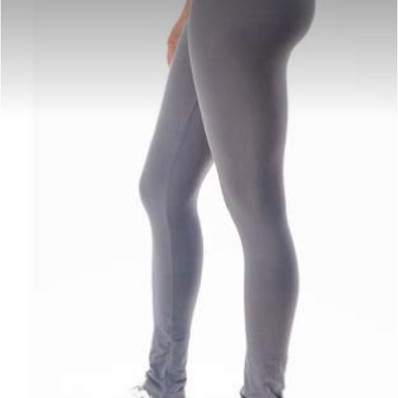 NWT Women’s High awaits Leggings Full Length Elastic Tummy Control Pants gray - Picture 2 of 3